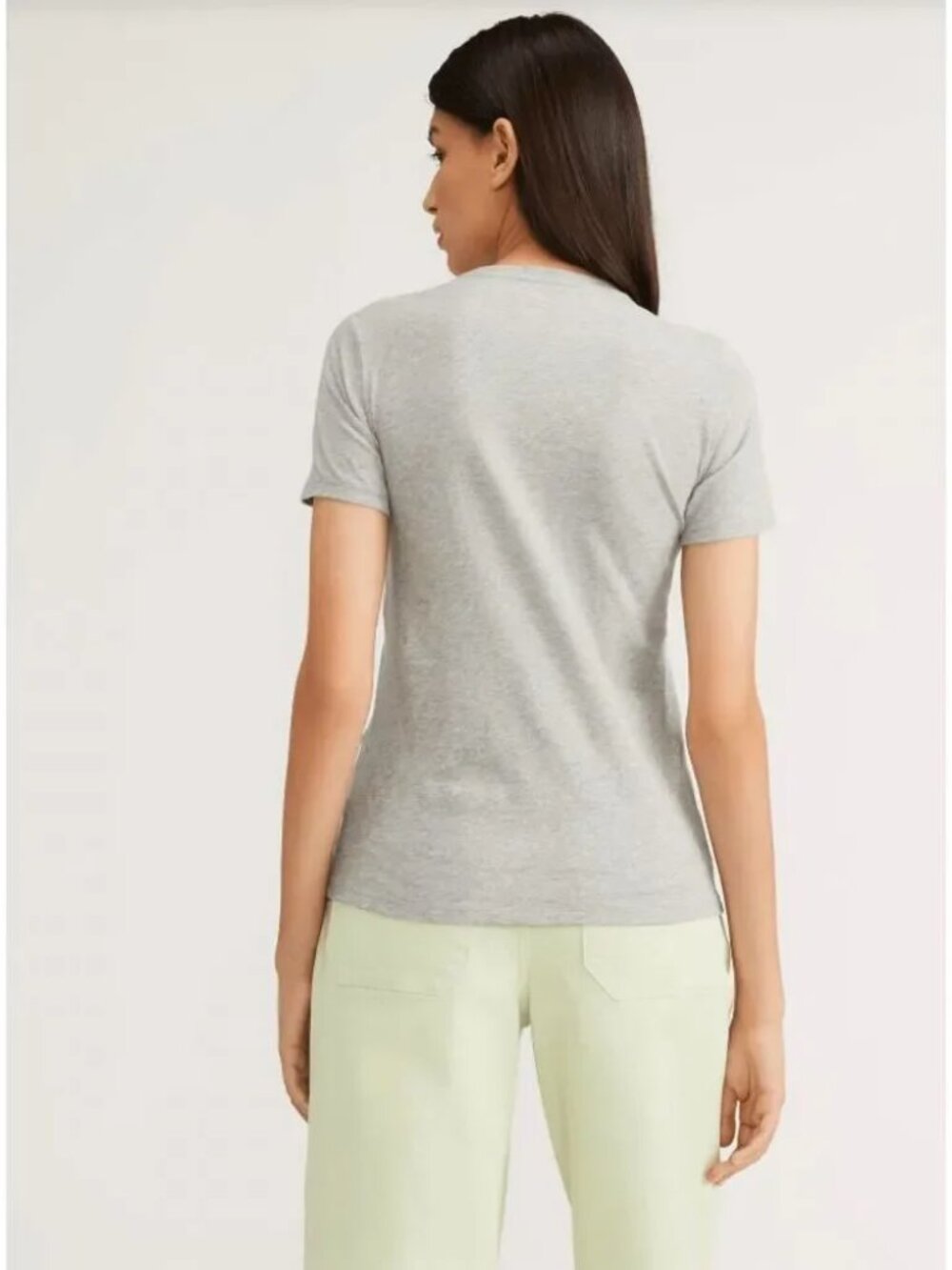 Everlane Womens Heathered Gray Organic Cotton Tee Shirt Size Small - Picture 2 of 8